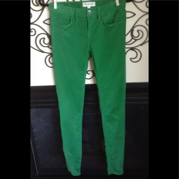Madewell Pants - madewell emerald Skinny softest cords 24x32 pants